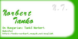 norbert tanko business card