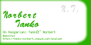 norbert tanko business card